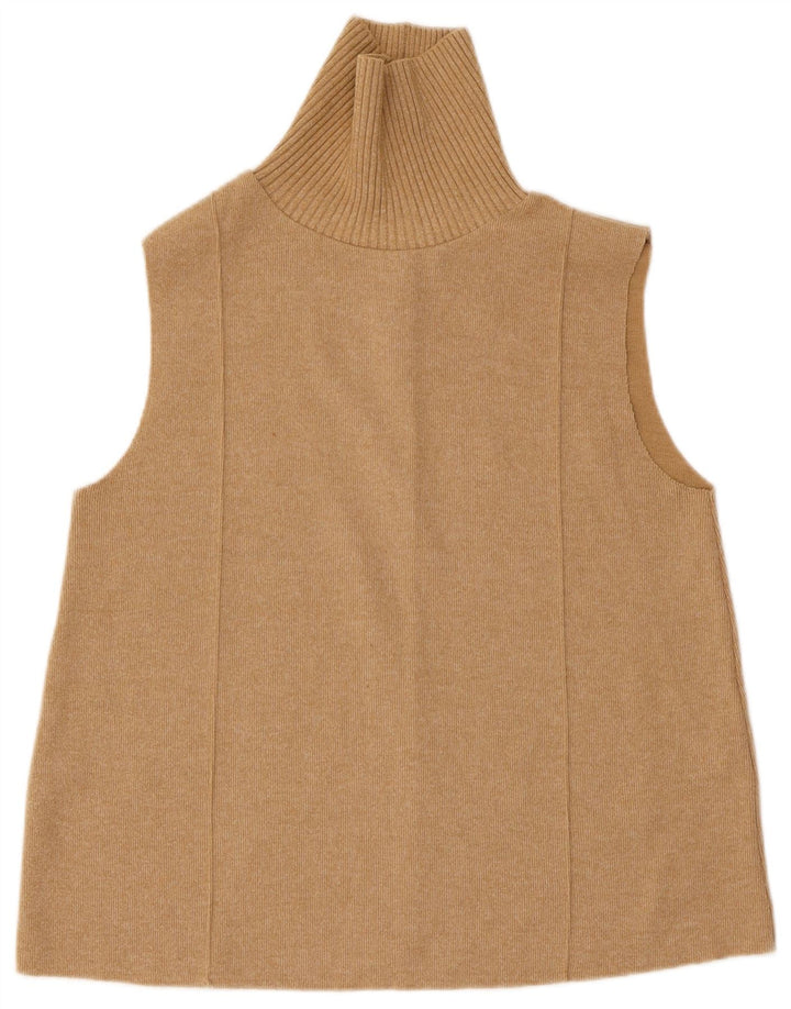 Canotta da donna Zara UK 12 in cotone beige medio
