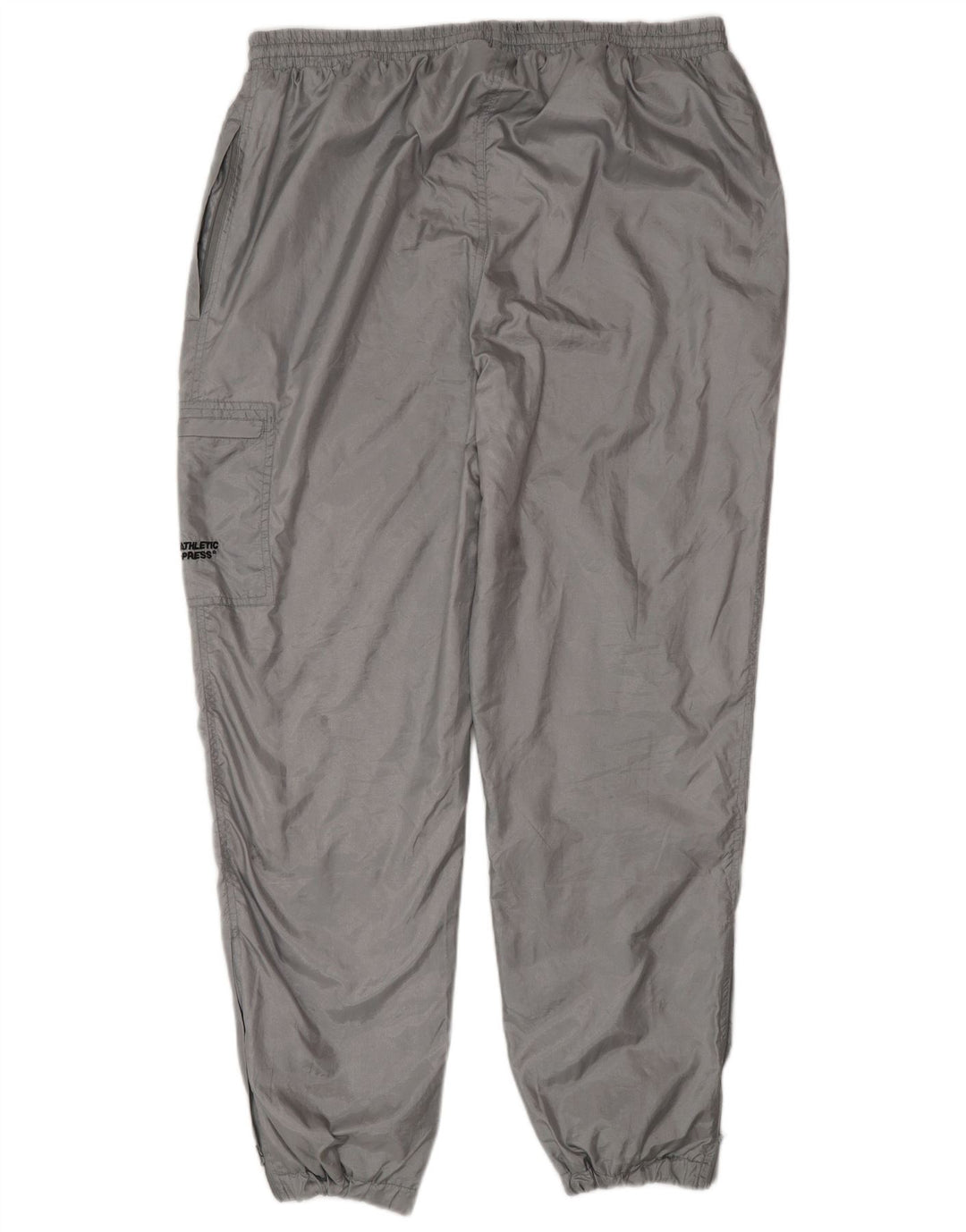 VINTAGE Mens Tracksuit Trousers Joggers Large  Grey Polyester