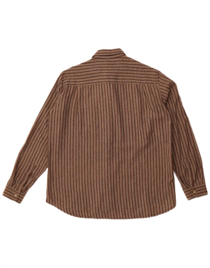 WRANGLER Camicia da uomo in flanella grande poliestere gessato marrone