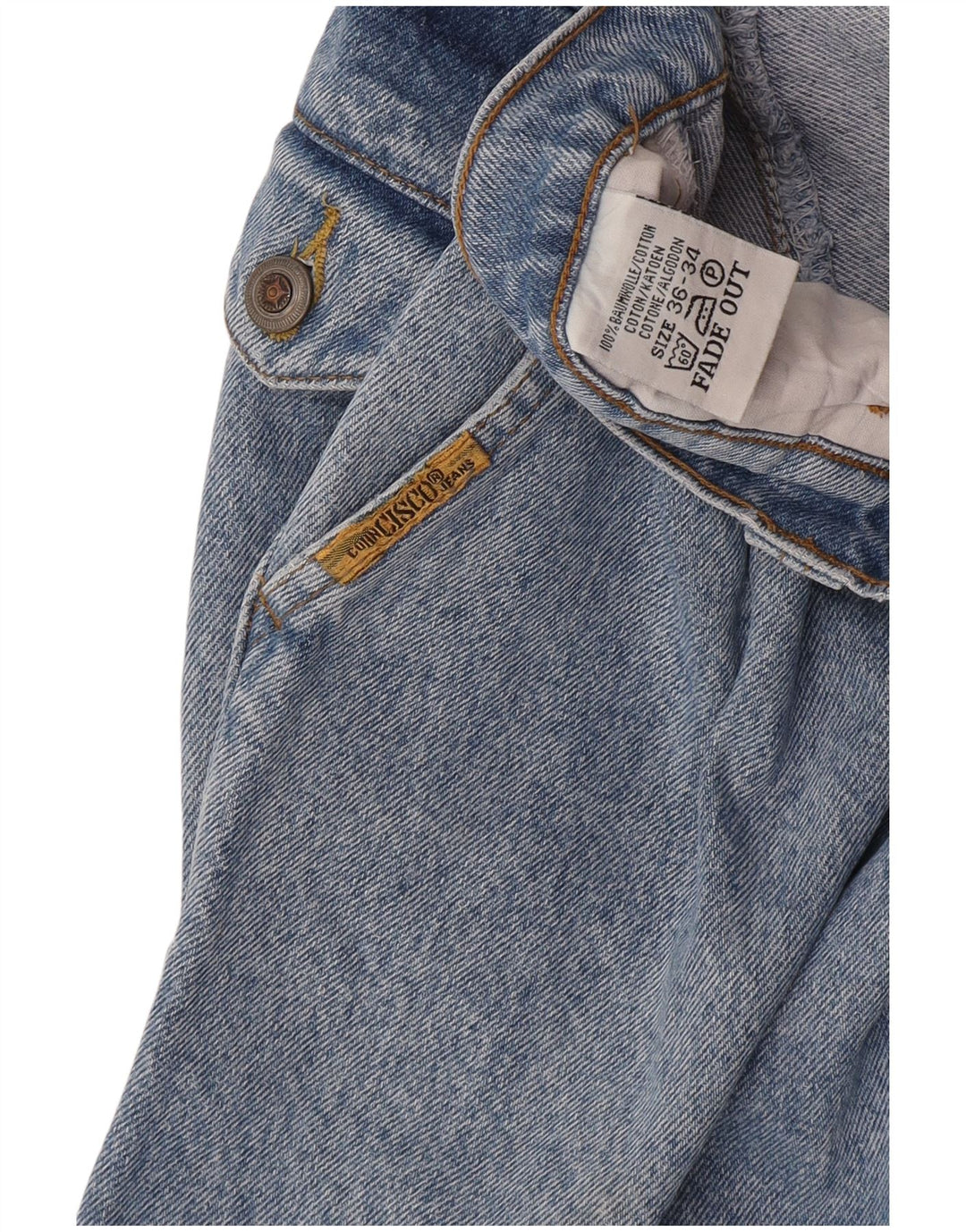 Jeans dritti da uomo Cohn Cisco W36 L34 cotone blu