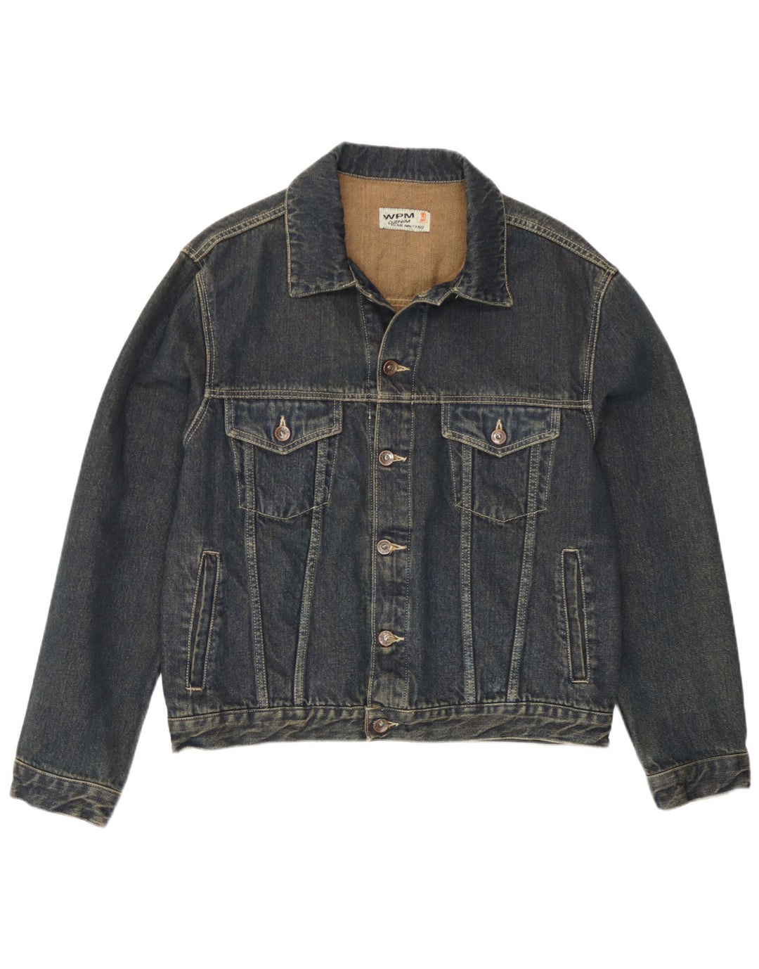 Giacca di jeans da uomo WPM UK 38 Cotone blu medio