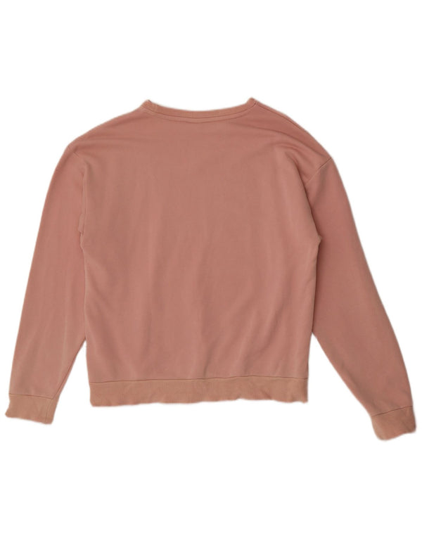 Felpa oversize con grafica da donna Puma UK 10 Small Pink Cotton
