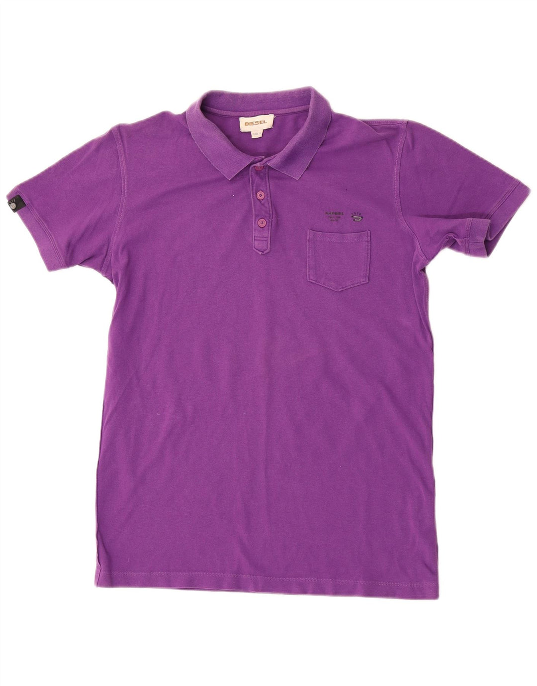 Polo Diesel da uomo grande in cotone viola