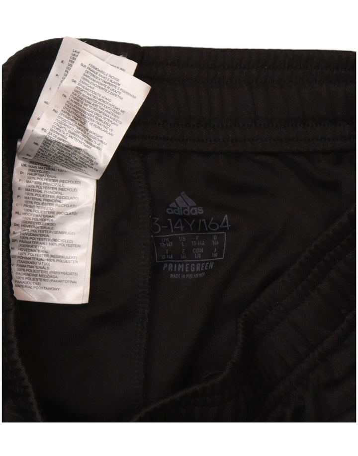 Pantaloni da tuta Adidas Primegreen da ragazzo 13-14 anni in poliestere nero
