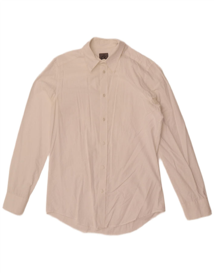 Camicia slim fit da uomo Calvin Klein piccola bianca
