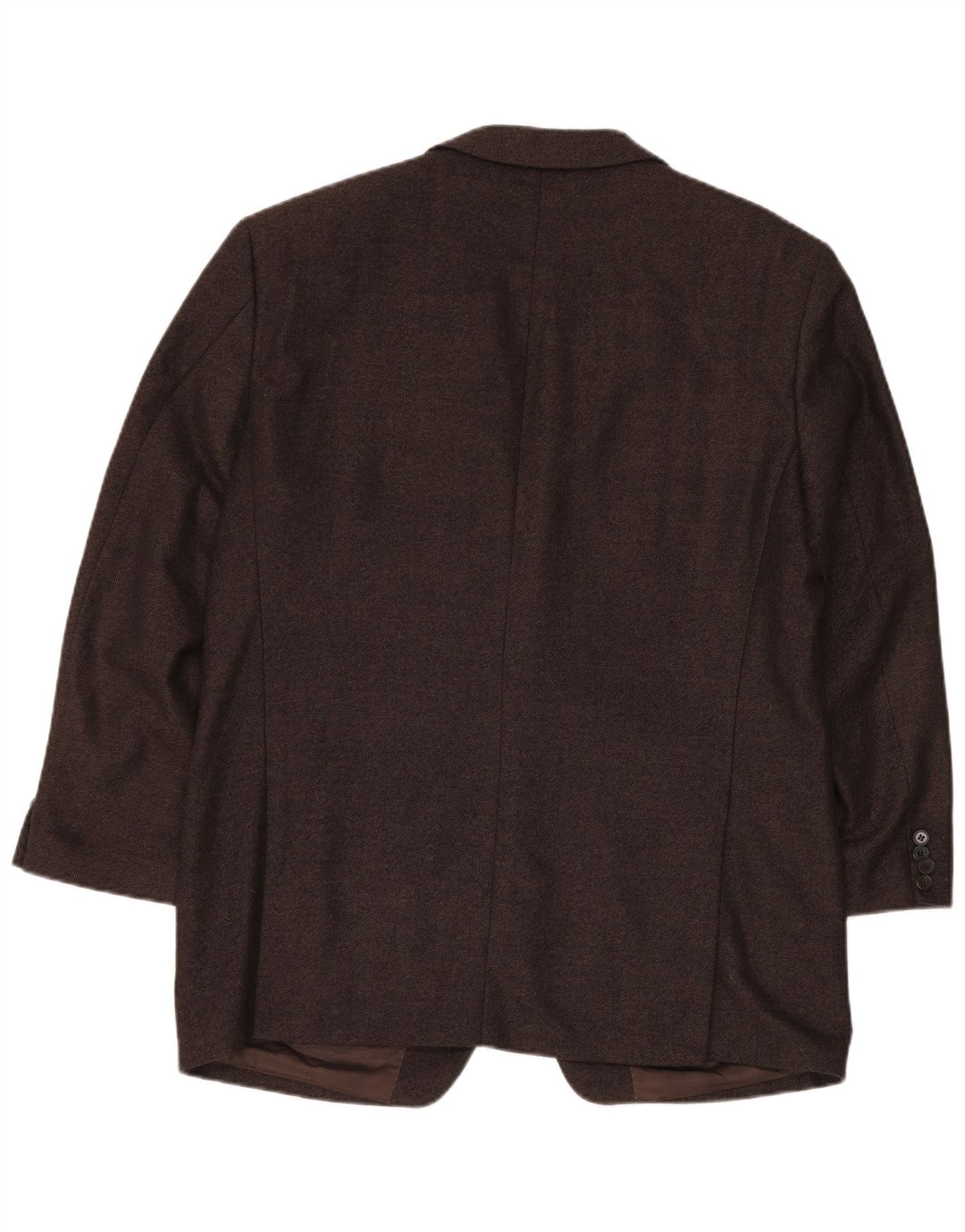 COLOMBO Giacca blazer da uomo a 2 bottoni EU 54 2XL Cashmere a spina di pesce marrone