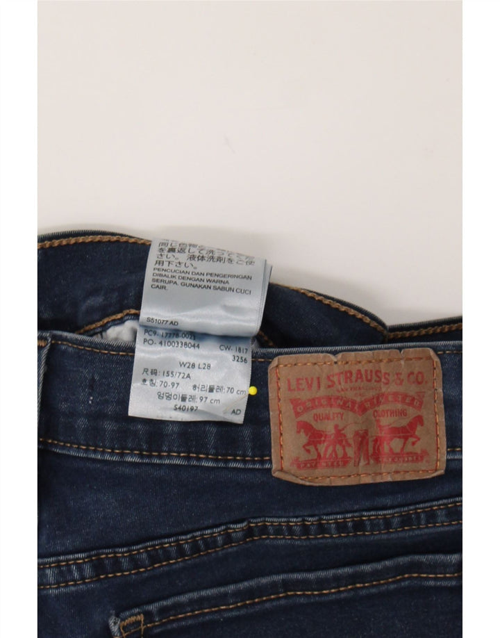 LEVI'S Womens Skinny Jeans W28 L28 Navy Blue Cotton Vintage Levi's and Second-Hand Levi's from Messina Hembry 