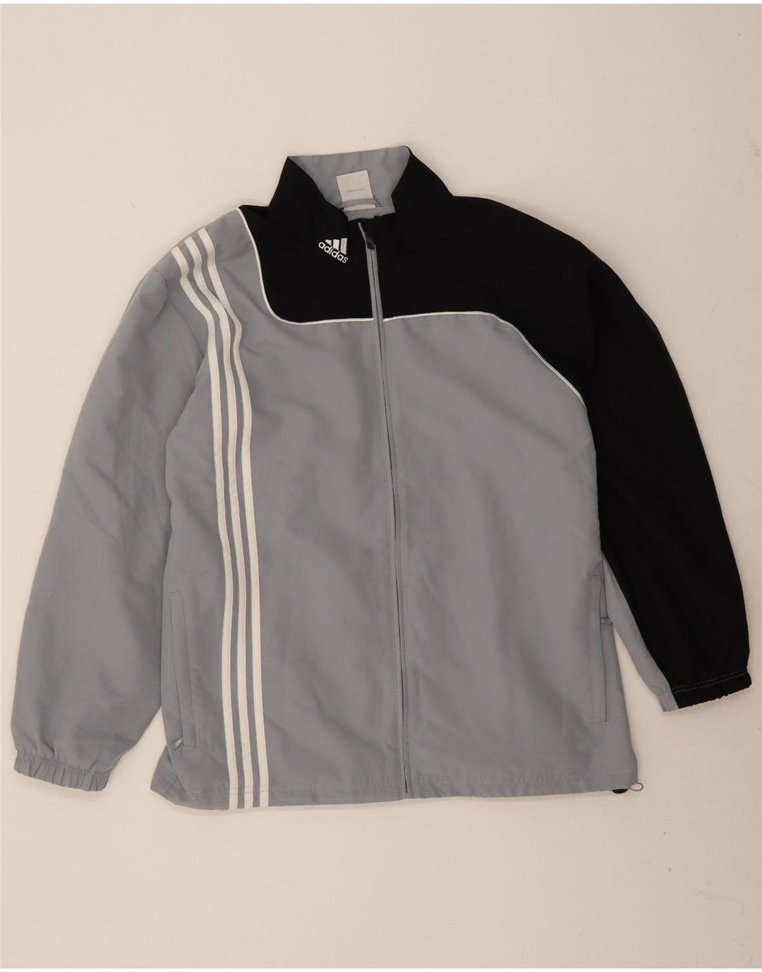Giacca da tuta da uomo Adidas UK 48/50 XL Poliestere color block grigio