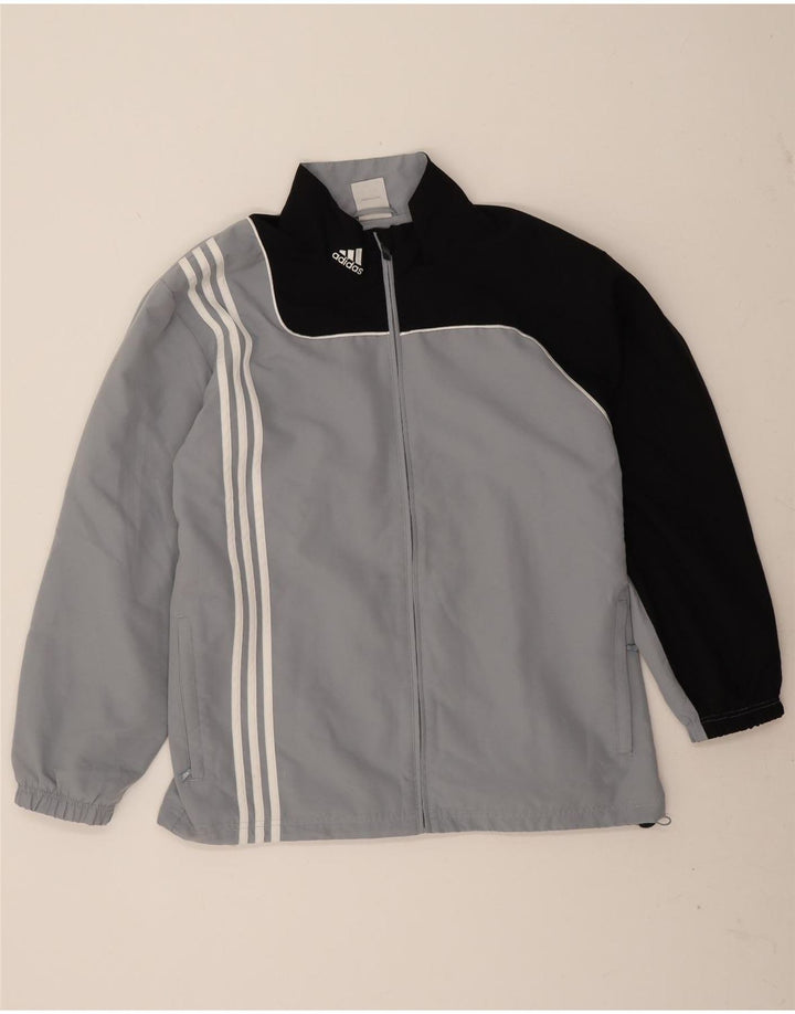 Giacca da tuta da uomo Adidas UK 48/50 XL Poliestere color block grigio