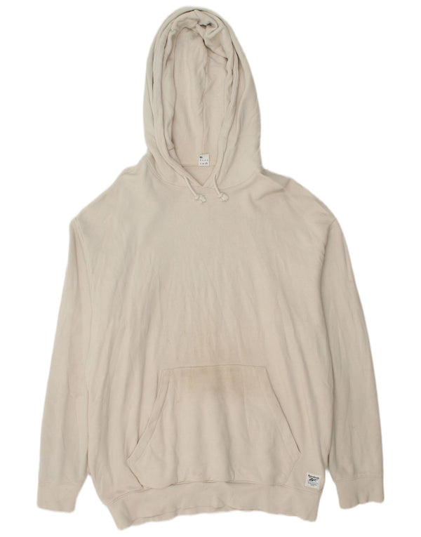 Maglia con cappuccio REEBOK da uomo XL in cotone bianco