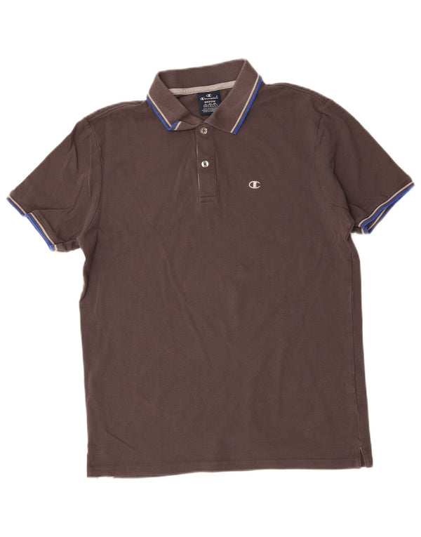 Polo da uomo CHAMPION in cotone grigio medio