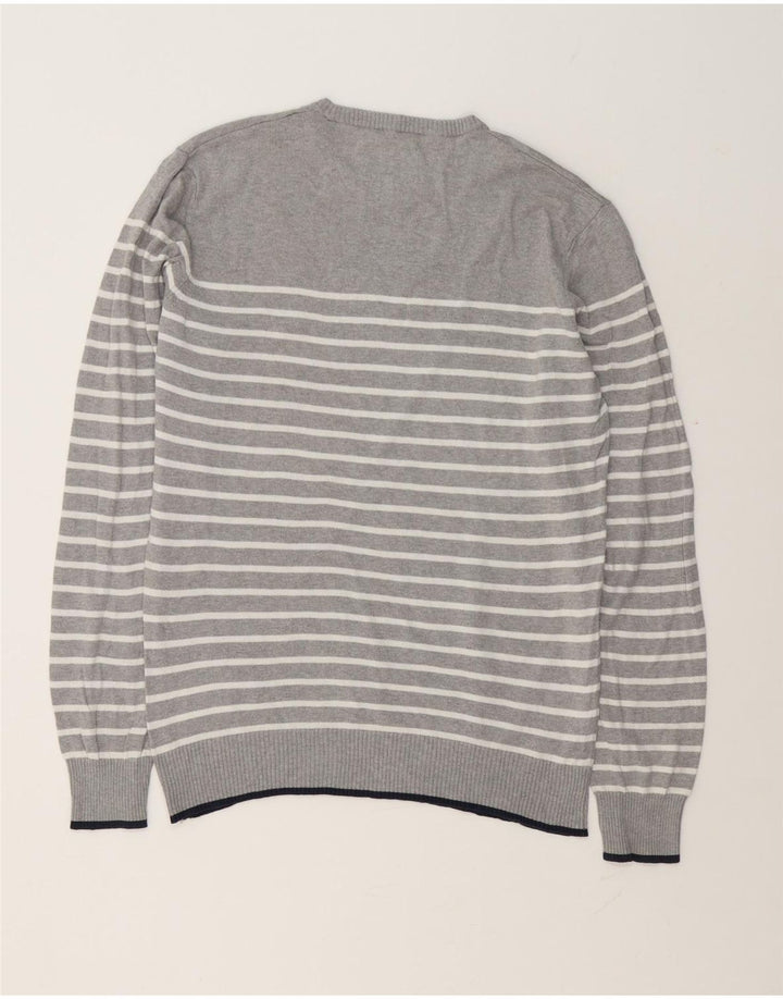 Maglione maglione girocollo da uomo PEPE Jeans a righe piccole grigie