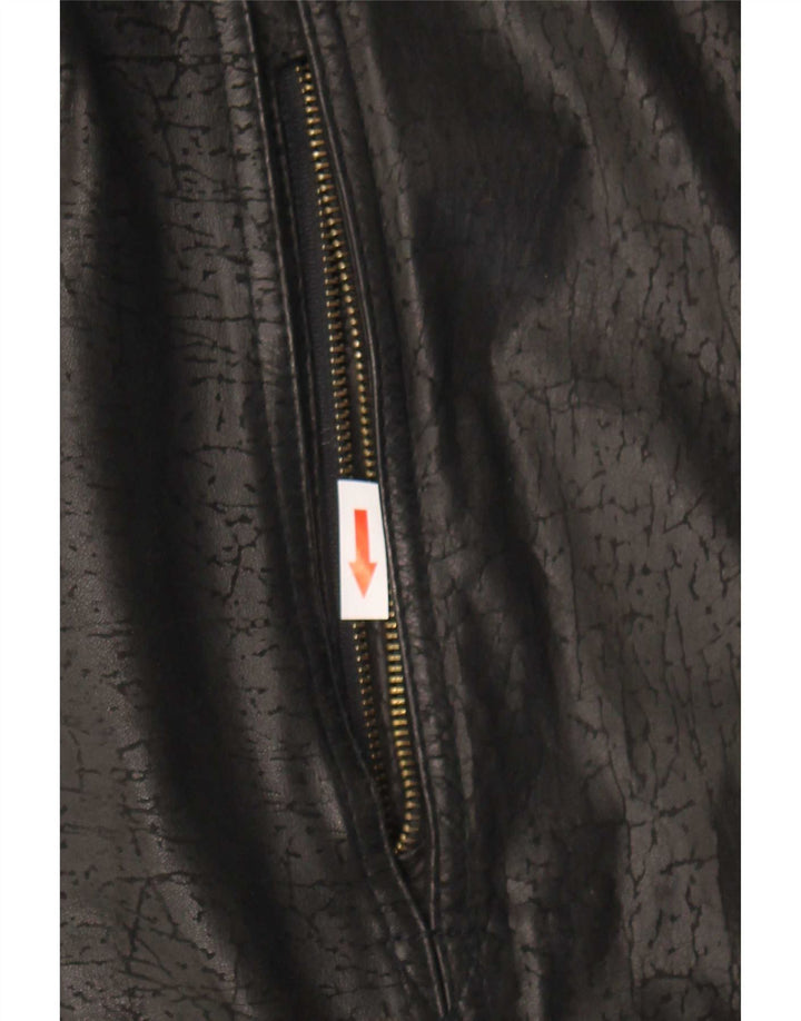 Giacca in pelle vintage da uomo IT 52 XL Nera