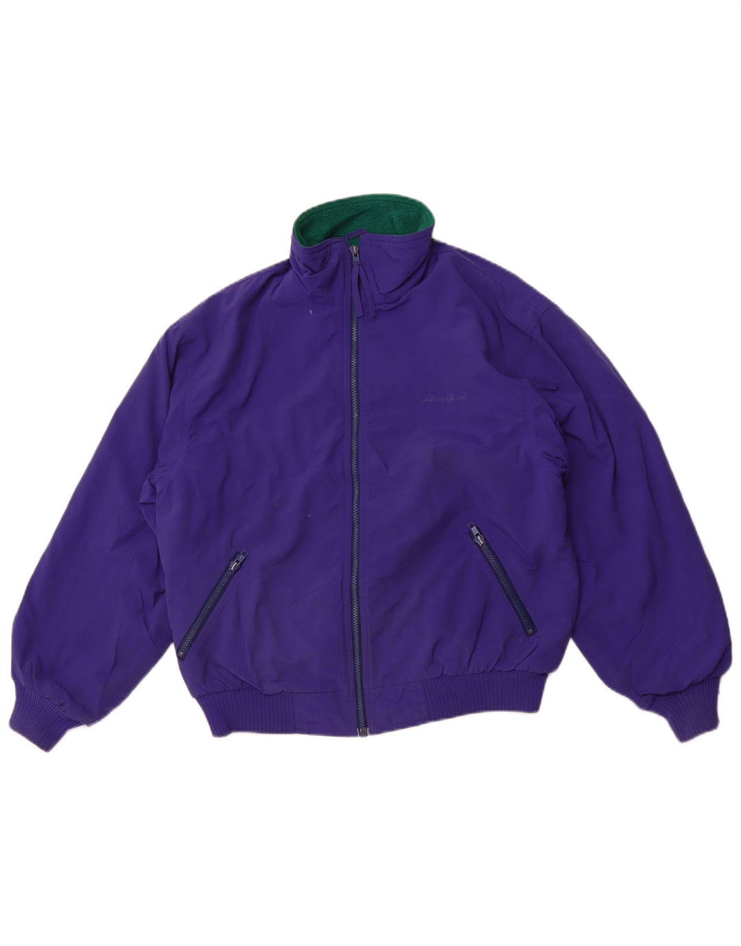 EDDIE BAUER Giubbotto bomber da donna UK 14 Nylon viola medio