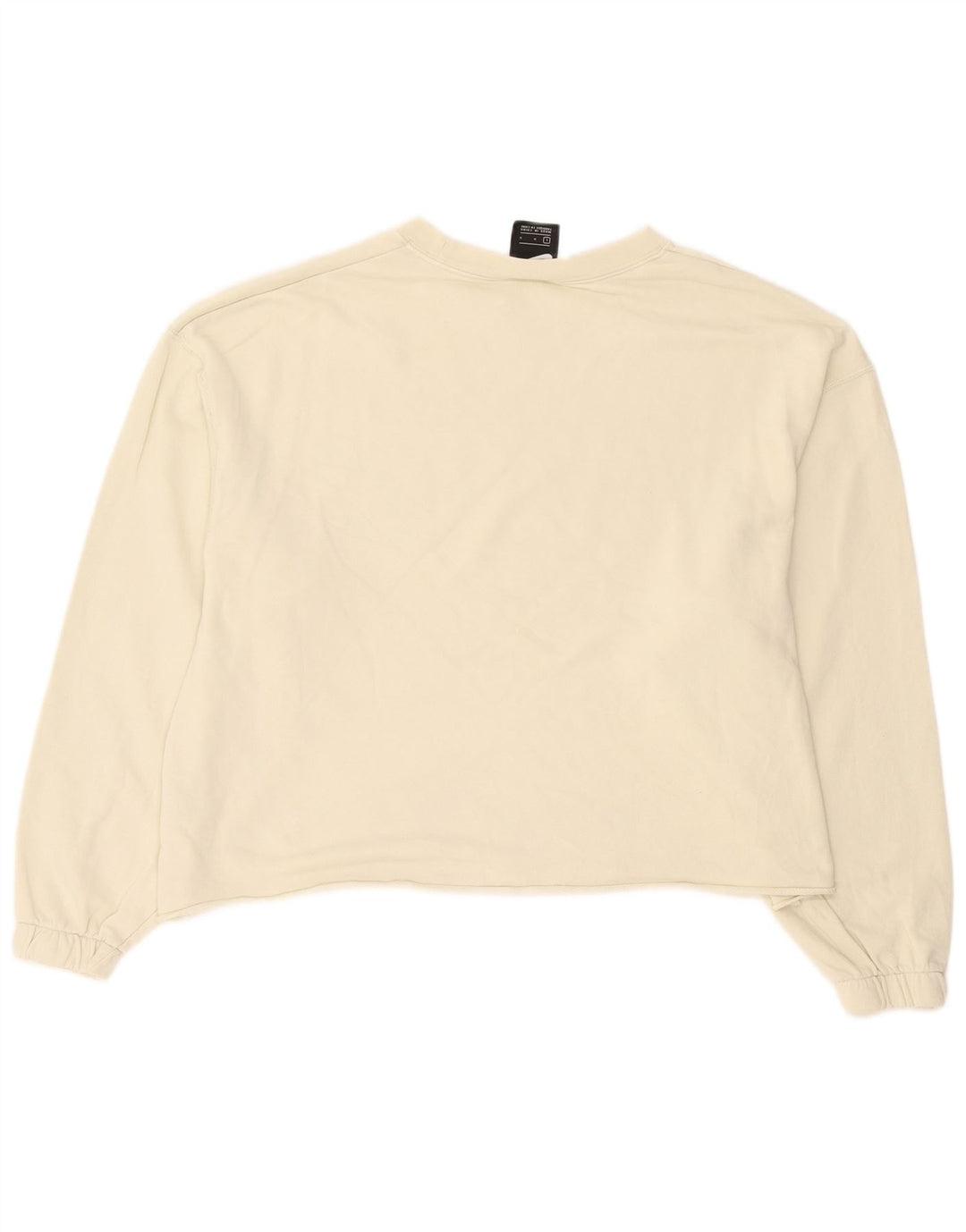 Felpa oversize con grafica Nike da donna, maglione UK 16, grande, cotone beige