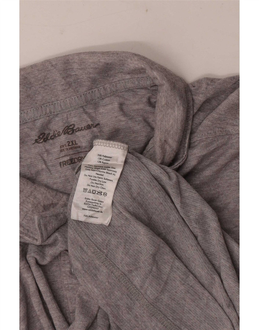 Polo da uomo a maniche corte, vestibilità regolare, Eddie Bauer, 2XL, poliestere grigio