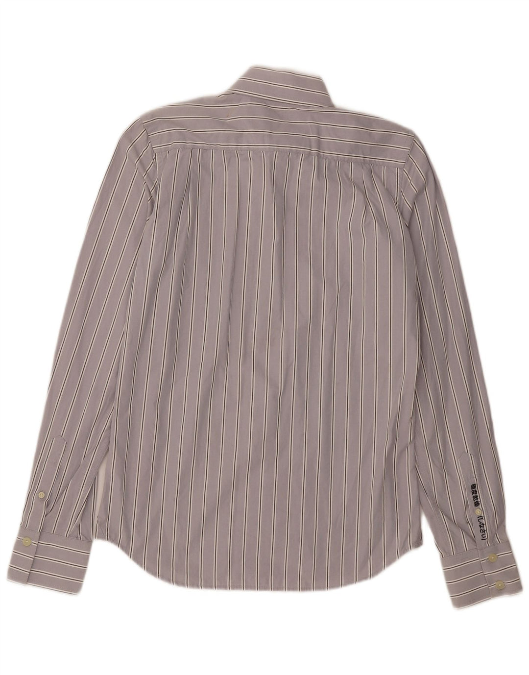Camicia da uomo Superdry in cotone a righe grigio medio