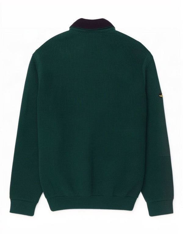 Maglione cardigan da uomo Navigare Large Green Colourblock acrilico