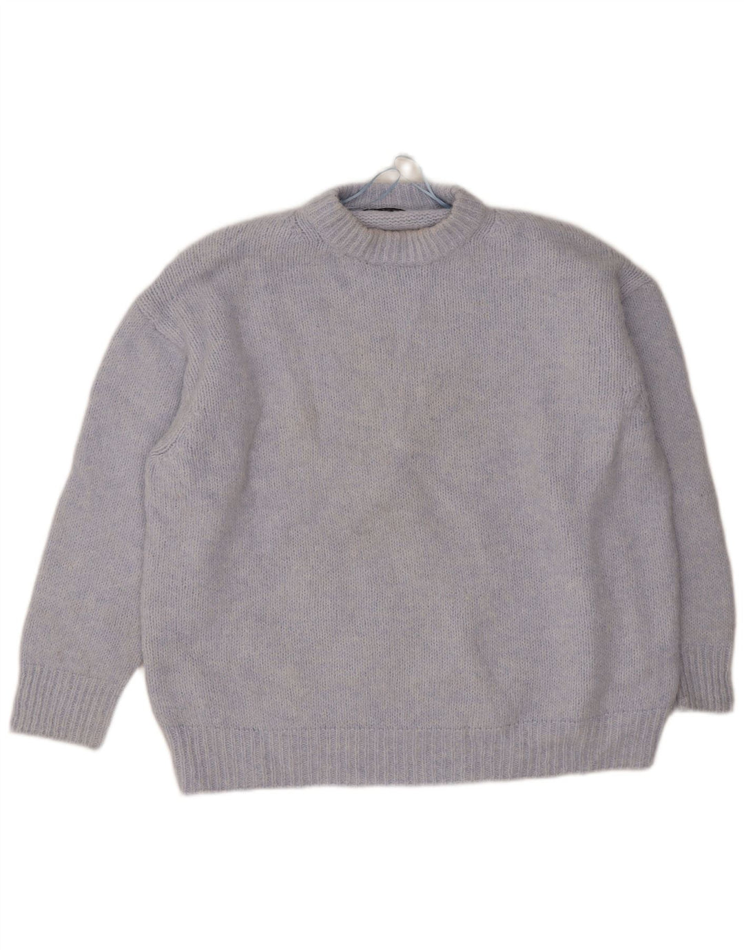 Maglione maglione girocollo oversize da donna Zara UK 18 XL poliestere blu