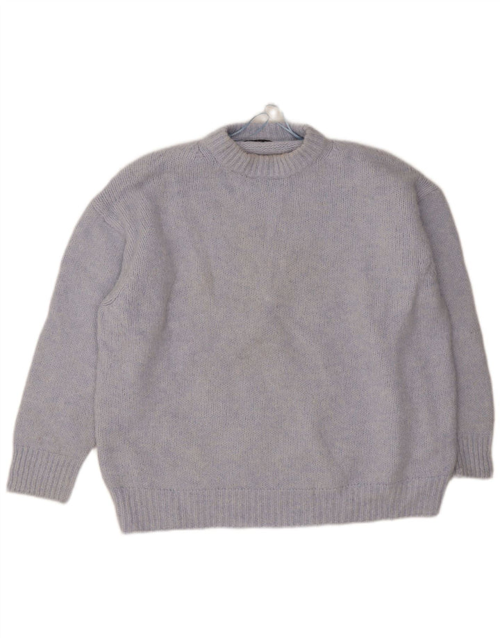 Maglione maglione girocollo oversize da donna Zara UK 18 XL poliestere blu
