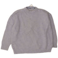 Maglione maglione girocollo oversize da donna Zara UK 18 XL poliestere blu