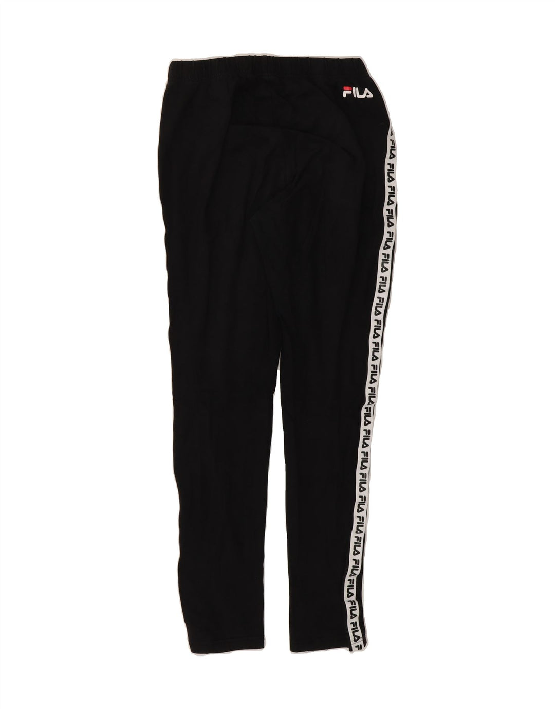 FILA Womens Graphic Leggings UK 14 Large  Black Cotton Vintage Fila and Second-Hand Fila from Messina Hembry 