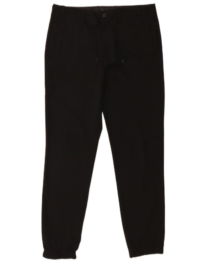 Pantaloni chino da uomo Zara Joggers EU 38 Small W30 L29 Poliestere nero