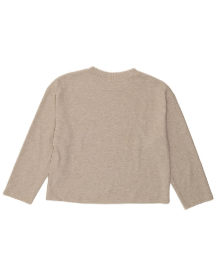 Top in camicetta da donna Zara UK 14 Poliestere beige medio