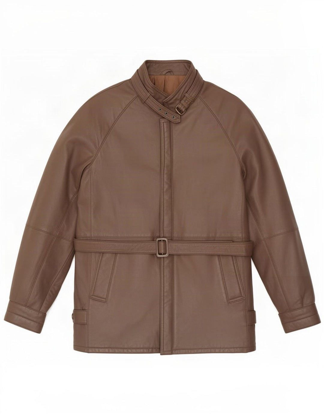 Giacca in pelle vintage da uomo UK 36 piccola marrone