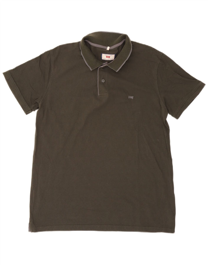 Polo Carrera da uomo vestibilità regolare XL in cotone kaki