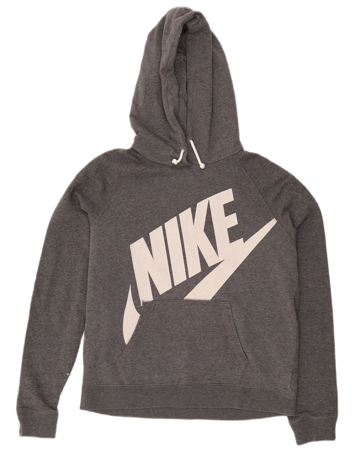 Felpa con cappuccio grafica da uomo Nike Large in cotone grigio