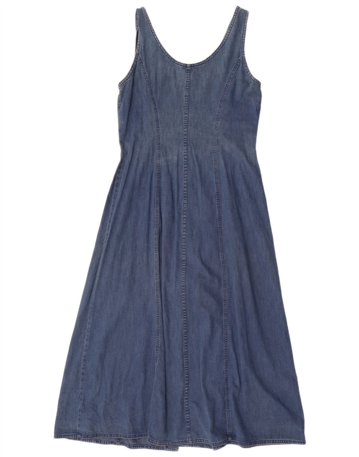 Abito maxi in denim senza maniche da donna Marks & Spencer UK 12 Blu medio