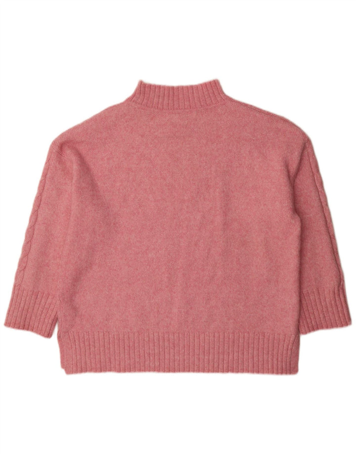 Maglione maglione a collo alto da donna Marks & Spencer UK 16 grande rosa