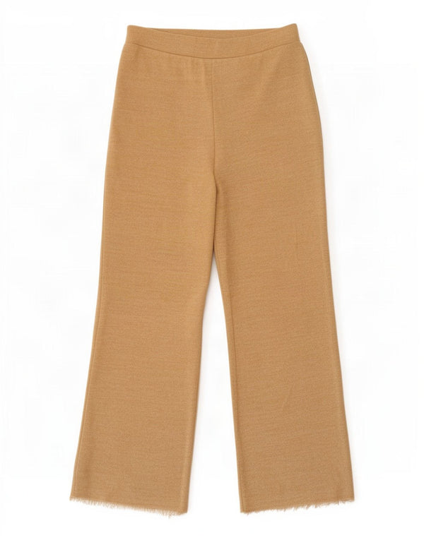 Zara Womens Tracksuit Trousers UK 8 Small Beige Flecked Cotton
