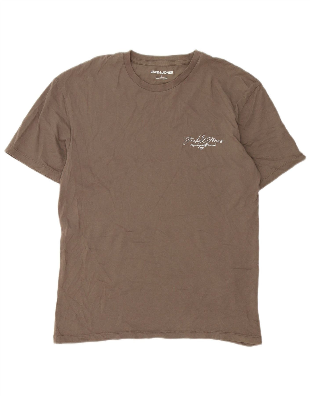 T-shirt da uomo Jack & Jones Top in cotone marrone medio