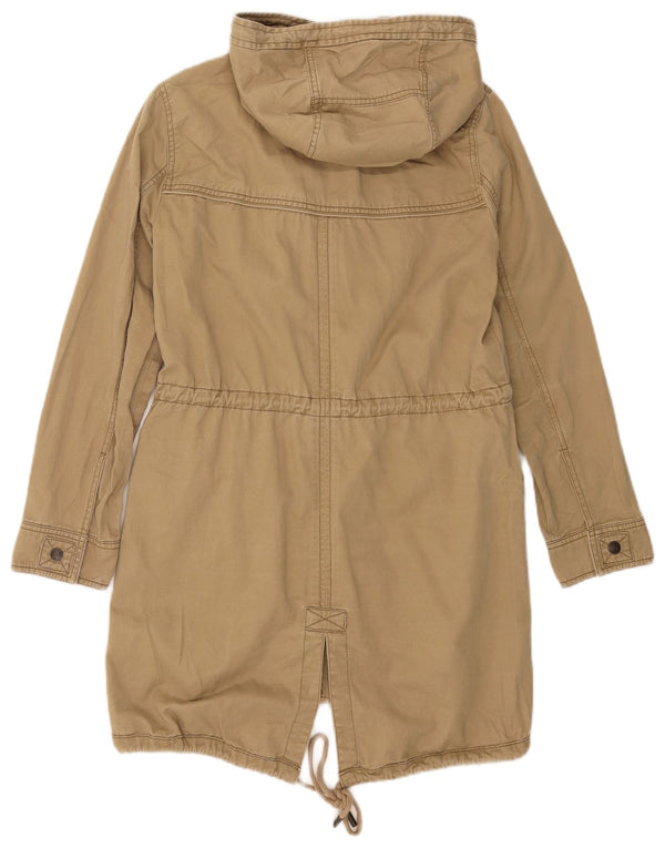Parka con cappuccio da donna Abercrombie & Fitch UK 10 piccolo cotone kaki