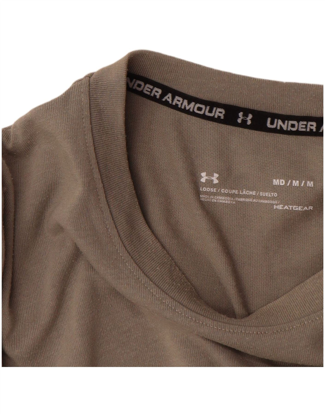 T-shirt grafica da uomo UNDER ARMOUR Heat Gear grigio medio
