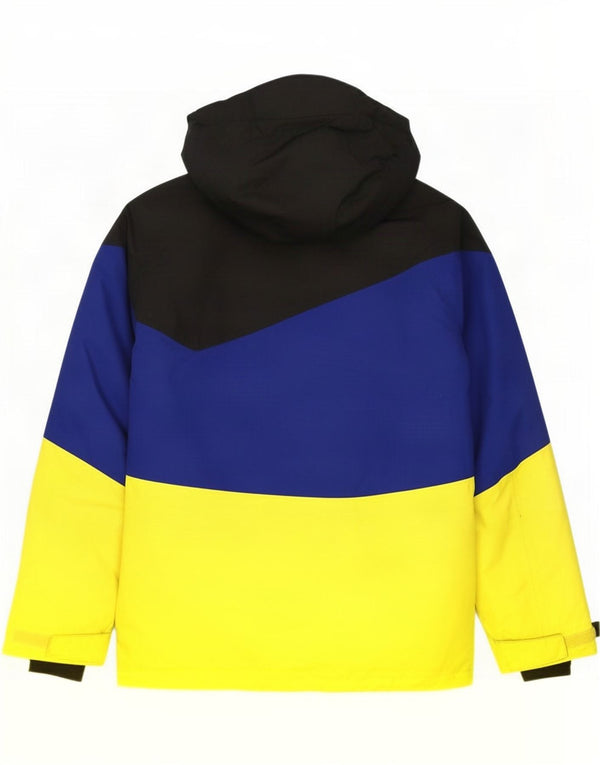 Giacca da sci con cappuccio da uomo Adidas UK 40/42 Medium multicolore Colourblock
