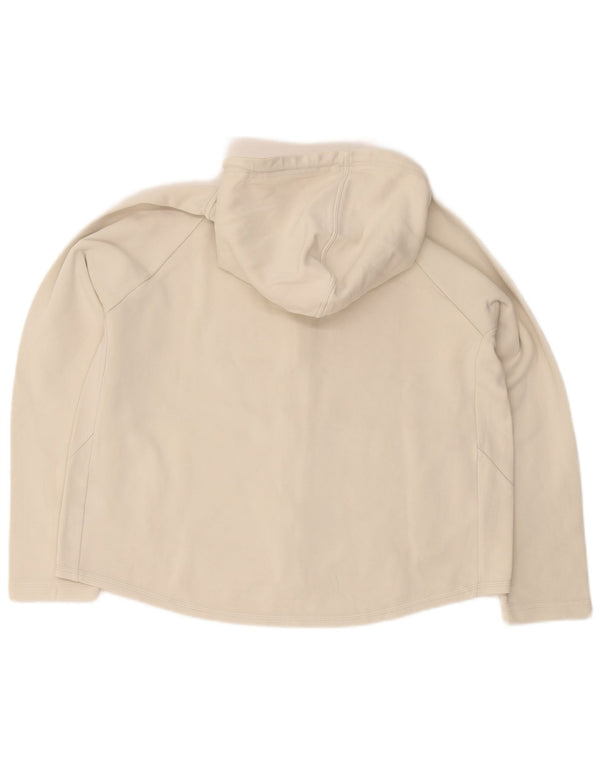 Felpa con cappuccio e zip da donna Puma UK 18 XL cotone bianco sporco