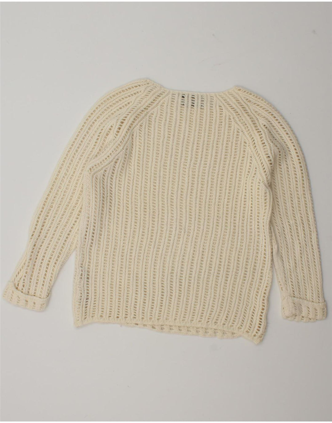 Massimo Dutti Maglione da donna con scollo a barca Maglione UK 16 Large Beige Lana