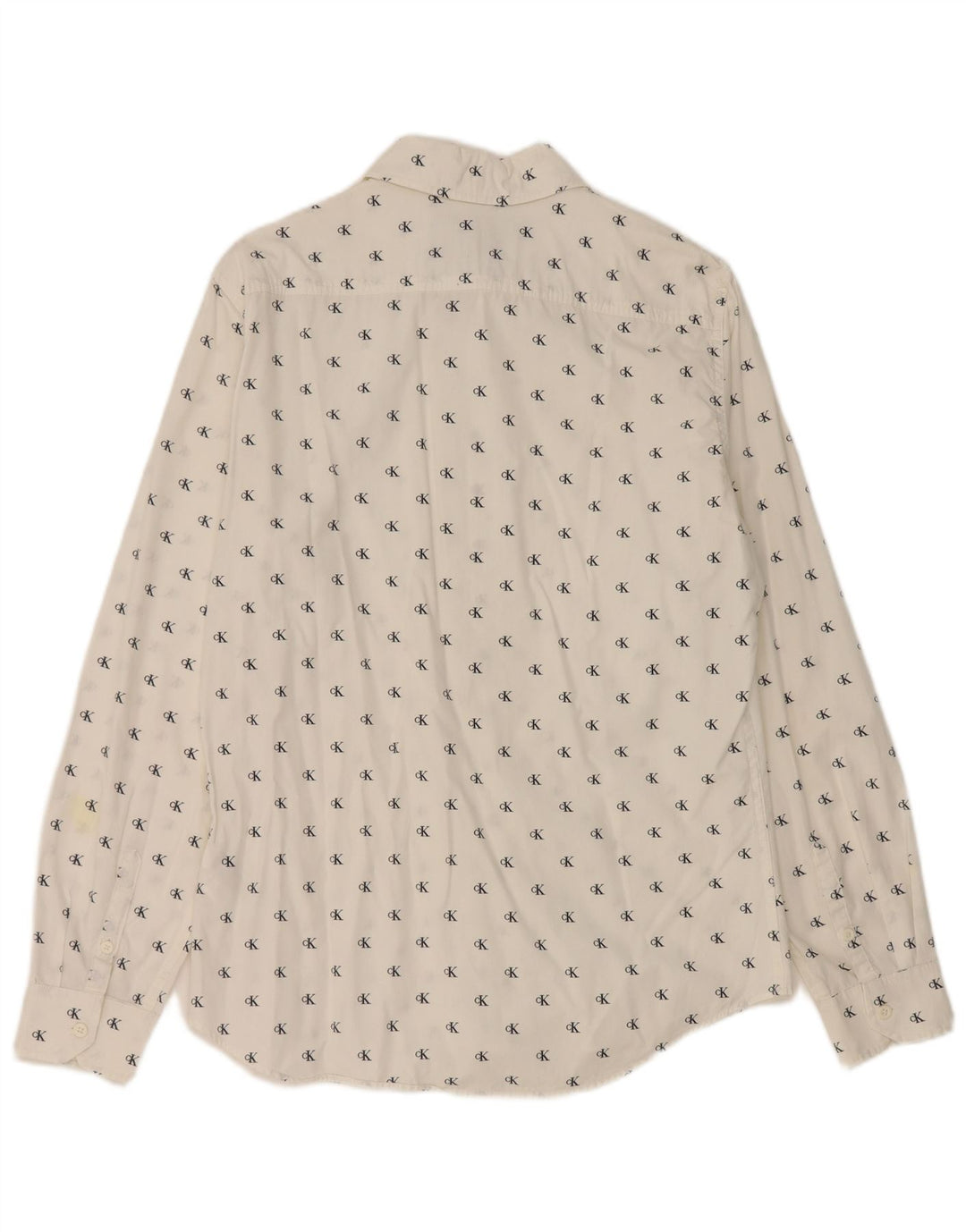 Camicia slim fit grafica da uomo Calvin Klein Jeans in cotone bianco medio