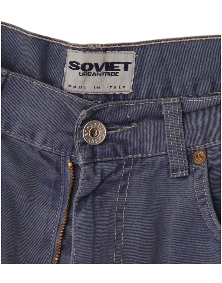 Pantaloncini cargo vintage da uomo W34 grandi blu navy