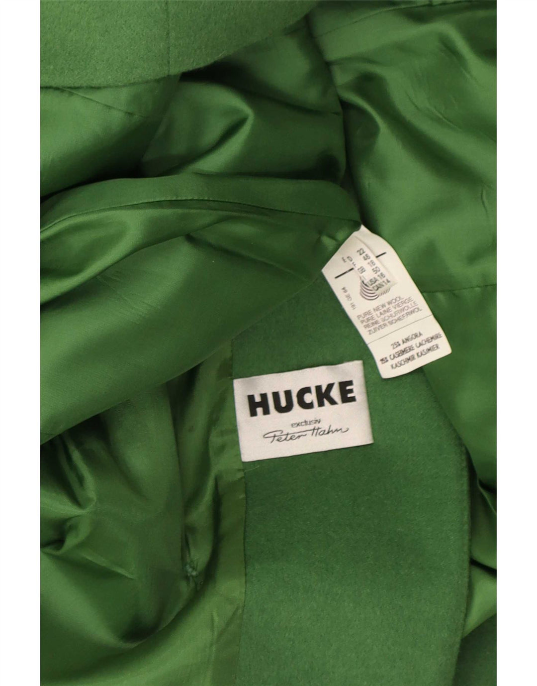 Giacca blazer doppiopetto da donna Hucke UK 18 XL lana verde
