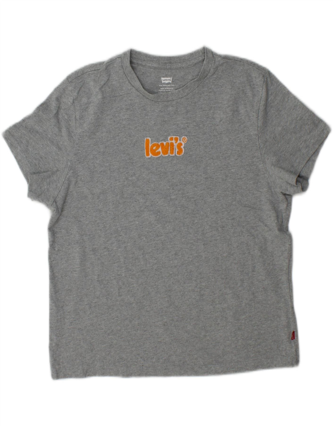T-shirt grafica oversize da donna Levi's Top UK 10 piccola grigia