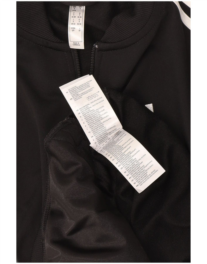 Giacca da tuta da donna Adidas UK 8/10 Small Poliestere nero