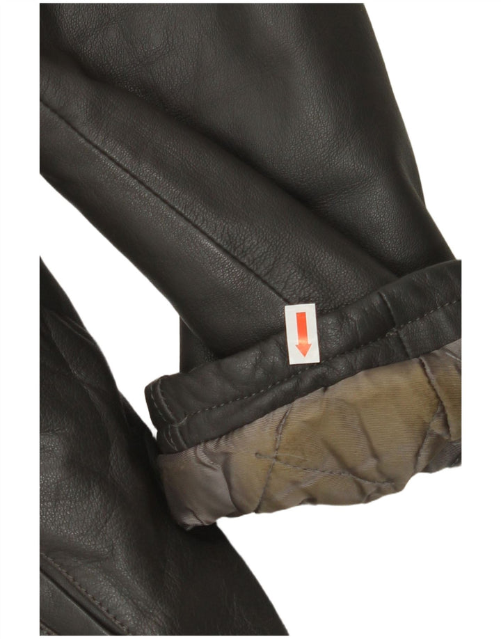Giacca in pelle da uomo VINTAGE UK 38 Grigio medio
