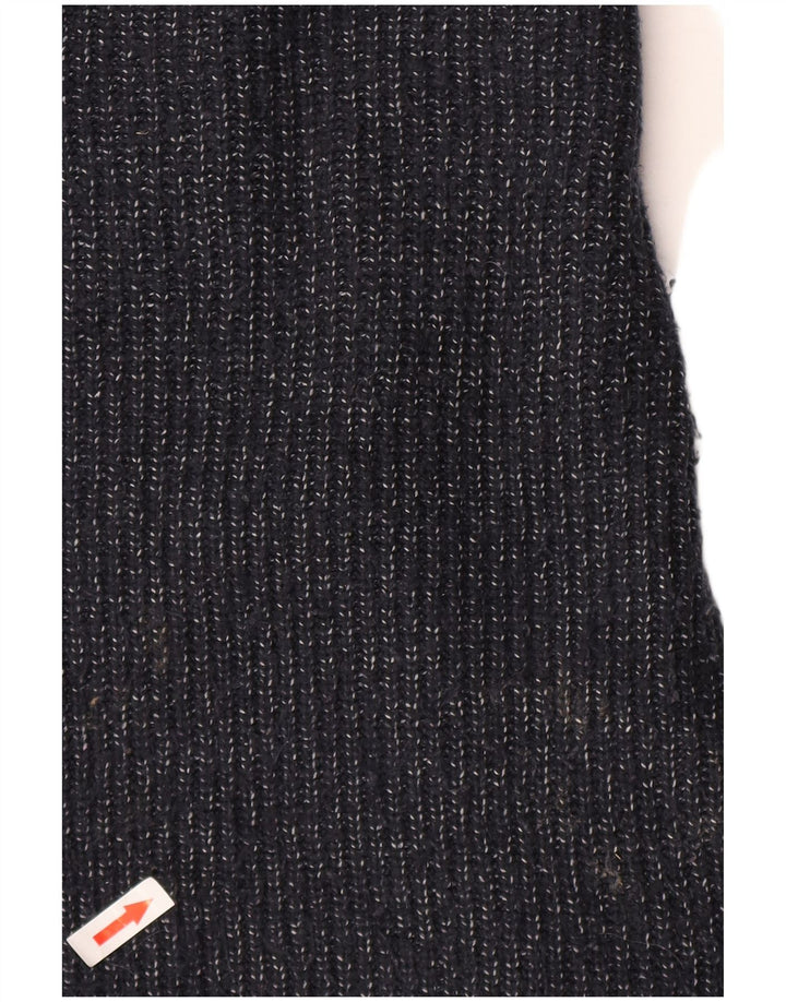 Maglione maglione girocollo da uomo Marks & Spencer grande blu navy screziato