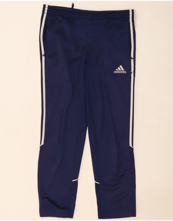 Pantaloni della tuta da donna Adidas UK 14 Large Blu Navy