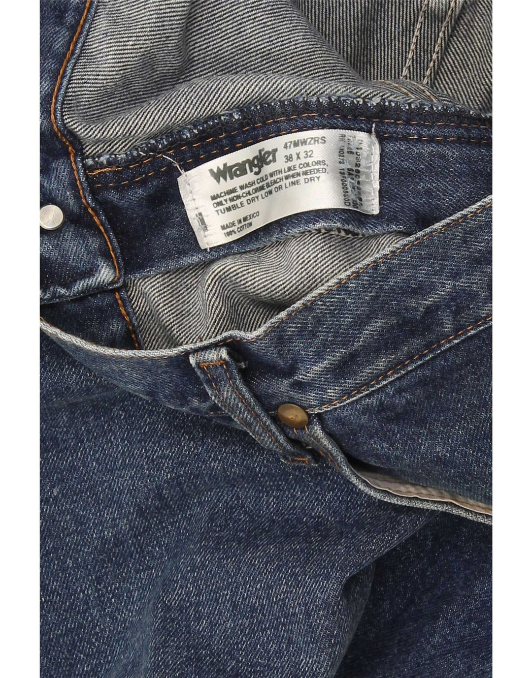 Jeans dritti da uomo Wrangler W38 L32 cotone blu