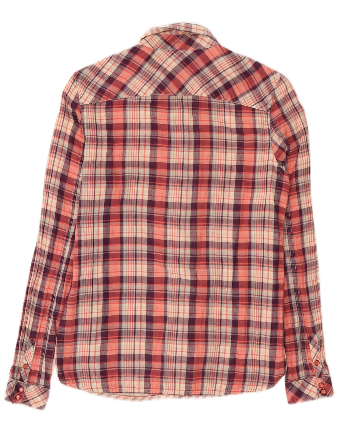 Camicia Timberland da donna vestibilità regolare UK 10 piccolo cotone a quadri rossi
